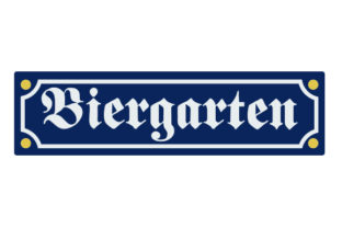 Biergarten Sign
